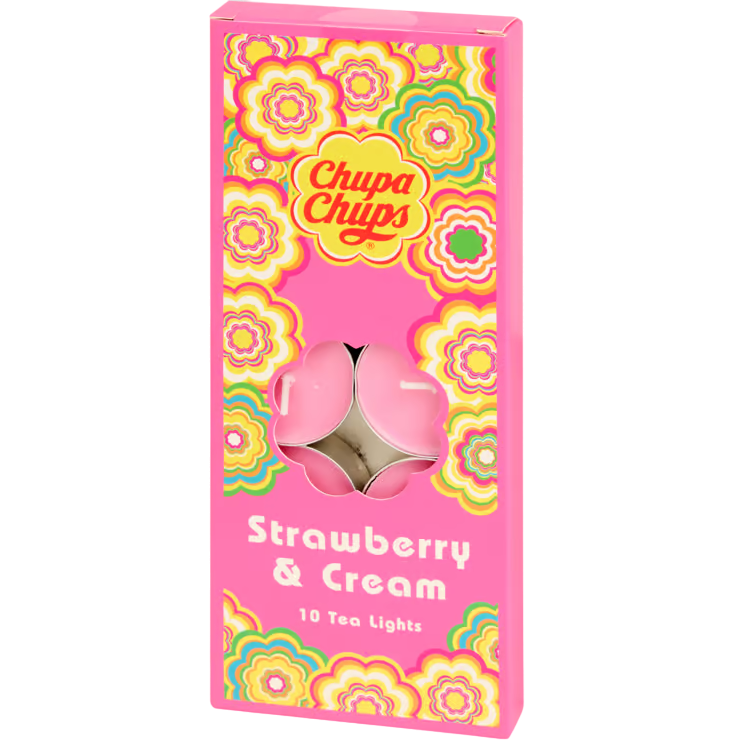 Chupa Chups Bougies chauffe-plat parfumées 10 pièces - Fraise &amp; Crème