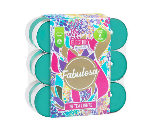 Fabulosa Theelichtje - Waxinelicht Electrify - 18 stuks - Limited Edition