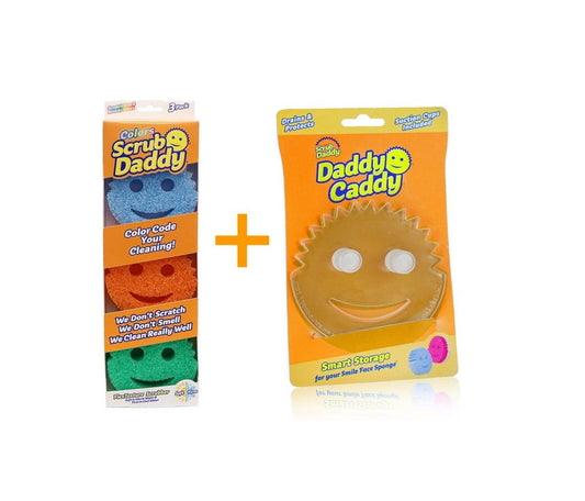 Coffret cadeau Scrub Daddy - Pack de 3 Scrub Daddy avec support